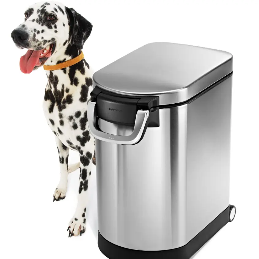 simplehuman Medium Stainless Steel Airtight Pet Food Container for Dogs