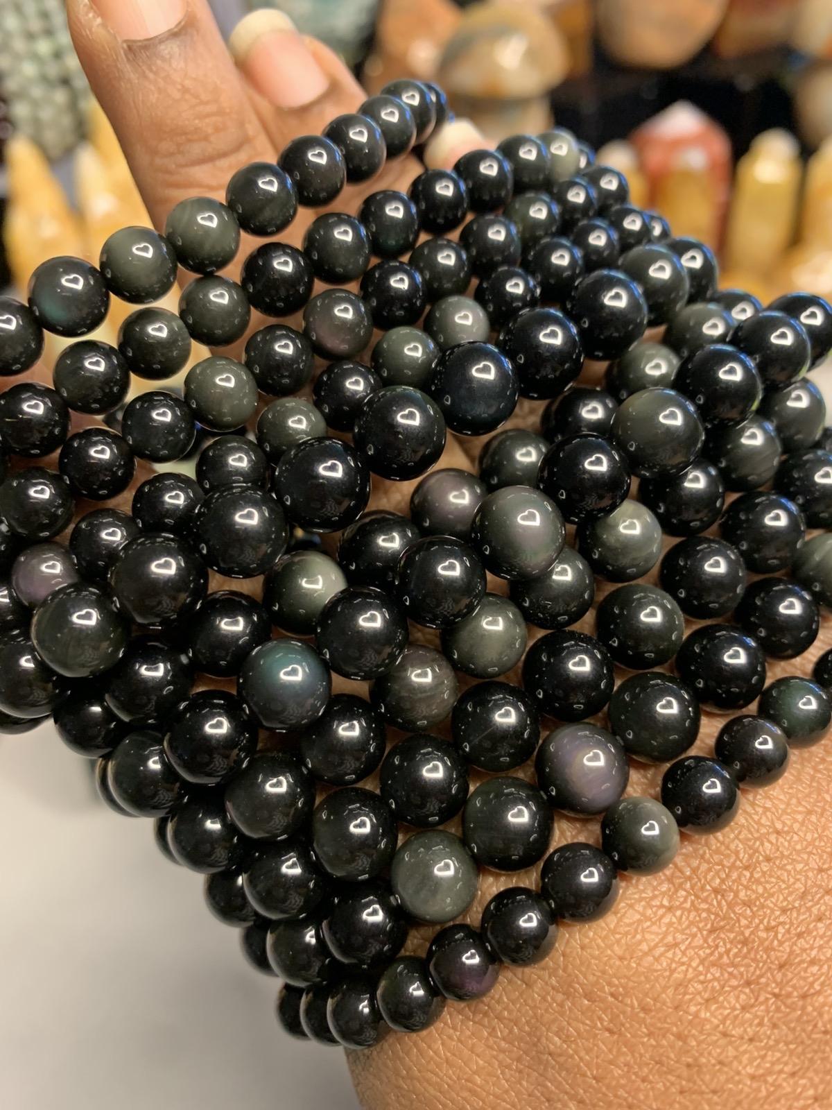Rainbow Obsidian Crystal Bracelets