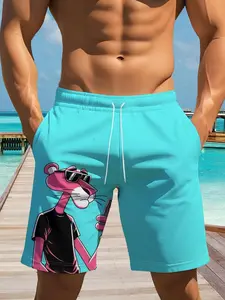 Men's Quick-Dry Beach Shorts, Swimming Shorts, Elastic & Breathable, Drawstring Design, Perfect for Summer Outdoor Activities, Casual Style