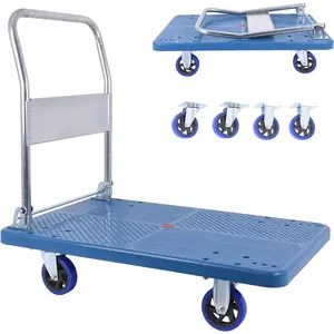Foldable Push Cart  660 lbs,Moving Platform Hand ,with 360? Swivel Wheels, for  Garage Workshops, Loading, Storage, Warehouse