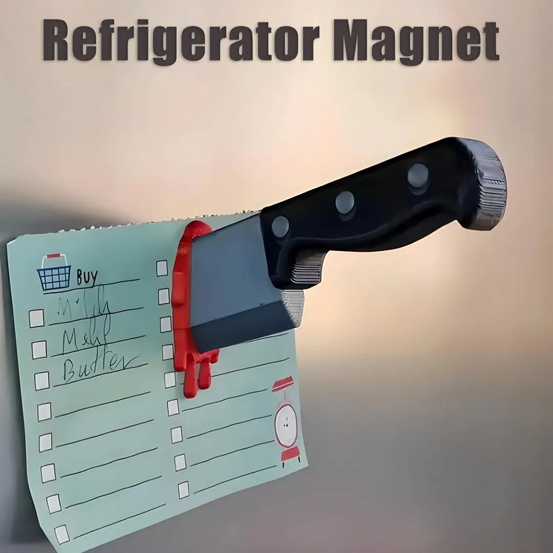Hot selling Magnetic Knife Refrigerator Magnet, Refrigerator Decorating Magnet, Fridge Magnet, Fun Axe Design, Unique Home Decor Gift, Halloween & Christmas Decoration, Iron Surface Accessory, Decorative Fridge Magnets, Magnets for fridge