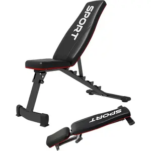 Adjustable Weight Bench for Home Gym, Foldable Workout Bench with 5 Backrests, 660LBS Stable Incline Decline Bench for Full Body Workout, 2 Sec Fast Folding Strength Training Sit Up Bench