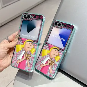 Lovelys R-Rugarts couple phone case is suitable for Samsung Galaxy Zflip 7 Zflip p5 Zflip 6 Z Flip 7 Flip 5 Flip 6 anti drop Shockproof transparent soft back cover