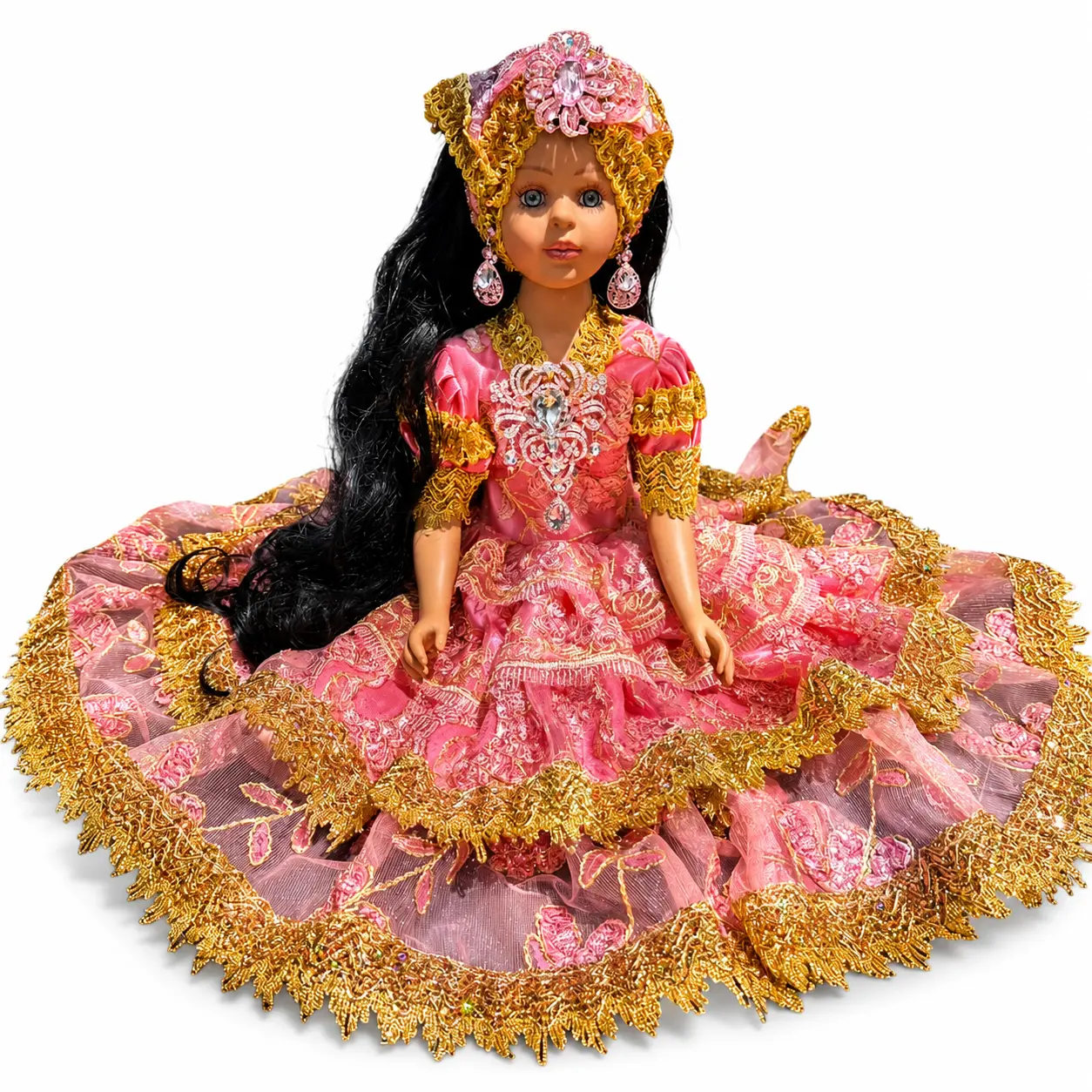 Gitana Spiritual Muneca 26 Inch Pink Gold Santeria Altar Decor