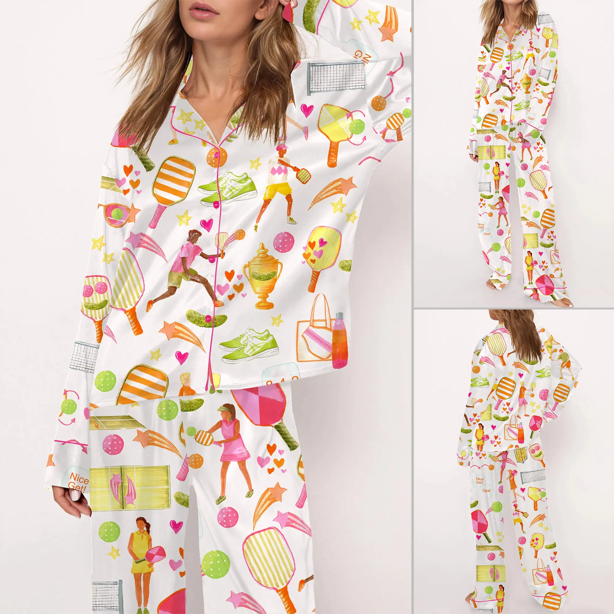 Pickleball Long/White