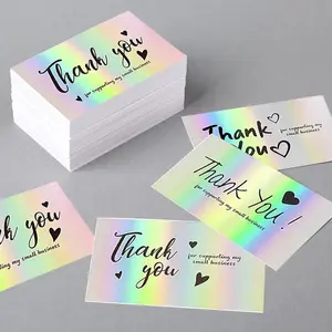 Thank You Cards Small Business, 100 Pack 5 Styles Thank You Cards for Retail Store, 2x3.5 Inch, Recommended for Online Retailers, Small Business Owners and Local Stores (QS213)