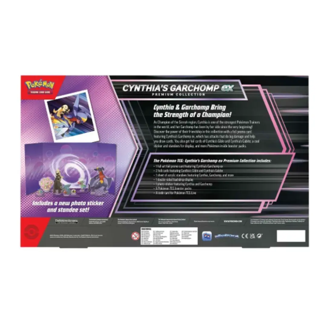 Pokémon TCG Collection Box Cynthia's Garchomp ex Premium Collection - 6 ...