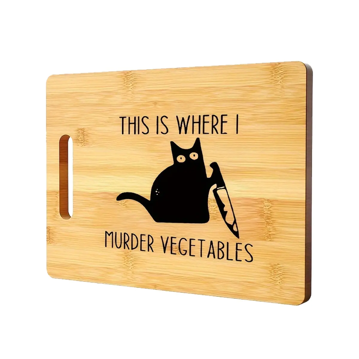 1pcs Funny Laser Engraved Bamboo Cutting Board, Durable Chopping Board, Wooden Cutting Boards, Humorous Wooden Chopping Block, Kitchen Decor, Creative Housewarming Gift for Friends