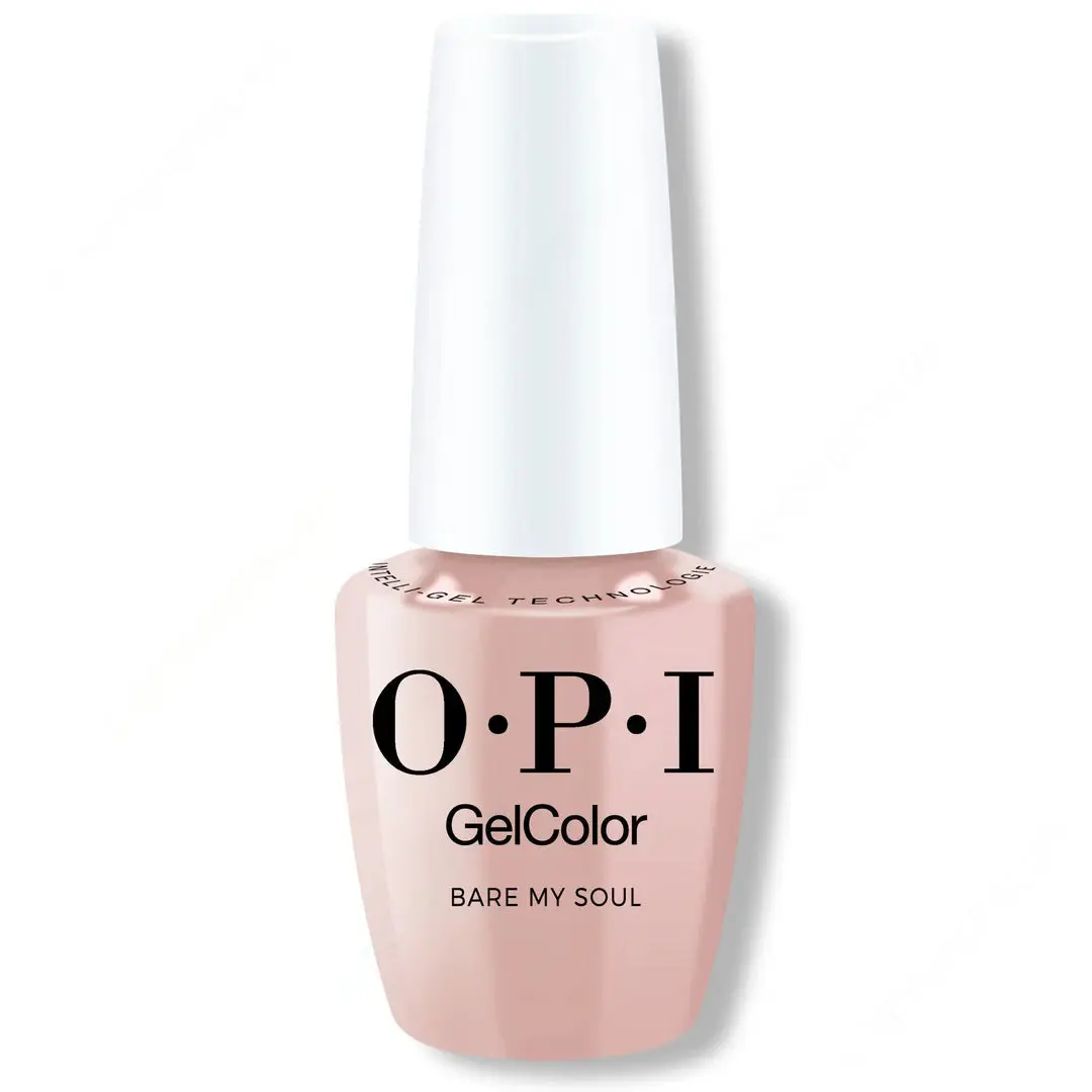 OPI Gel Nail Polish - Bare My Soul, 15ml Intelli-Brush Nail Color for Professional Manicure (Beauty & Personal Care), Gel Polish, Nail Supplies, Gel Nails At Home