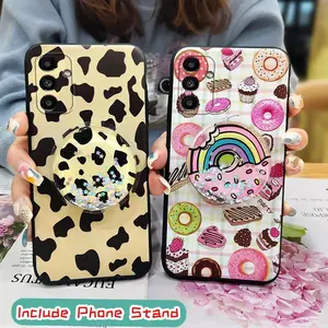 protective Fashion Design Phone Case For Samsung Galaxy A14 5G/4G/SM-A146P Soft Case Durable Anti-knock quicksand Dirt-resistant Waterproof Back Cover Skin feel silicone Kickstand