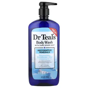 Dr. Teal's Body Wash With Pure Epsom Salt, Restorative Minerals, 24 fl oz (710 ml)
