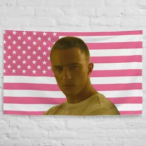 Rafe Cameron, Drew Starkey Photo Pink USA America Flag, Personalized Flags Design Flag Tapestry Poster Dorm Room, Bedroom, Outer Banks Merch