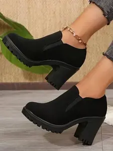 Women's Comfortable High Heel Shoes, Easy to Wear Business Footwear, Perfect Office Formal Shoes, Dress Formal Shoes, Casual Style All Season Wear