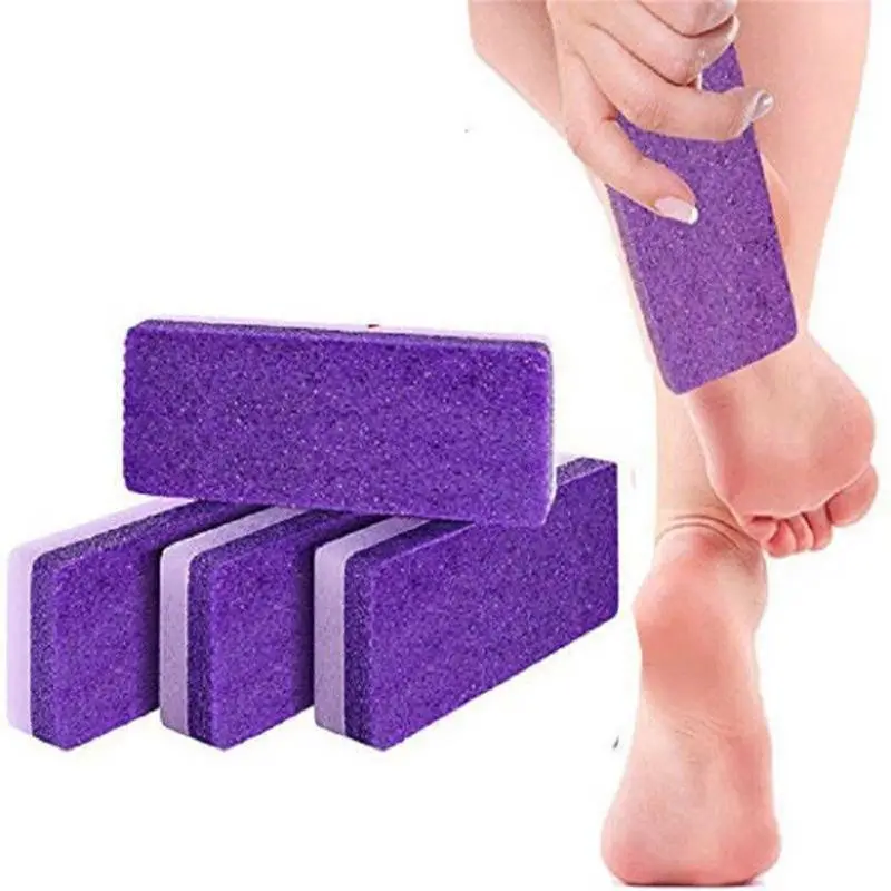 Double Sided Foot Scrubber, 4pcs Durable Exfoliating Pedicure Stone, Home Body Cleansing Tool for Men & Women Body Care, Skincare