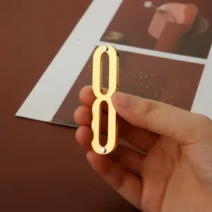 Magnetic Door Number Plaque, 1 Count Modern Metal Door Number Plaque, Waterproof Outdoor Door Plaque for Apartment Hotel Home Mailbox Number, Yard Sign