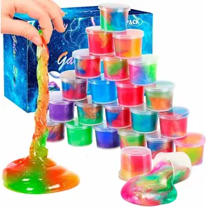 Party Favors Slime 24 Pack, Reusable Galaxy Slime Bulk for Kids Christmas Stocking Stuffers, Goodie Bag Fillers, Classroom Prizes, Sensory and Tactile Stimulation for Girls and Boys