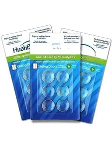 Ultra-Quiet, Energy Absorbing Compound Bumpers for Large Cabinets, Sliding & Pocket Doors - 18 count - Multi-Compound Polyurethane Absorbs Shock & Dampens Sound