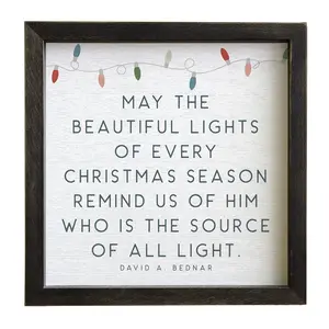 Sincere Surroundings 10" Beautiful Lights Rusti c Frame