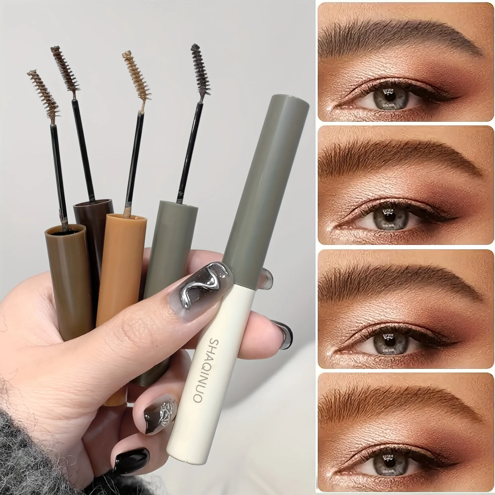 Soft Fog Brow Tint, Matte Brow Pencil, And Long-Lasting Color, 3D Shaping of Brow Shape, Creating Wild Velvet Fog Brow, Even Coverage, Non-Smudging And Non-Clumping, Waterproof And Sweatproof, Easy-To-Use Head