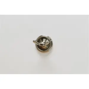 212 MAIN Decorative Traditional Round Shape Robe Hook - Satin Nickel, Ornate Plate Robe Holder, Residential Bathroom Essential