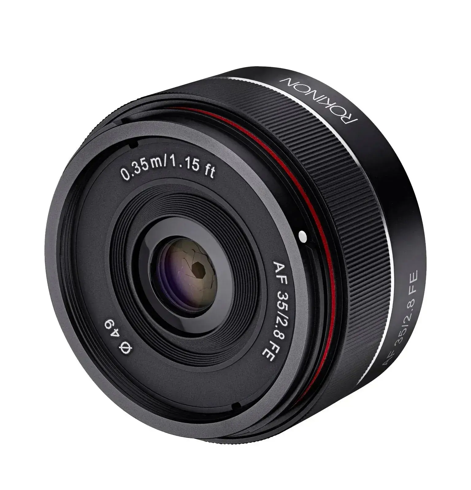 Rokinon Auto Focus 35mm f/2.8 FE Full Frame E-Mount Compact Camera Lens - 7-Blade Rounded Diaphragm, Rear Manual Override, Smooth Performance, Extra-Low Dispersion Glass Elements, Aspherical Elements, 1-Year Warranty, for Casual Users, One Year