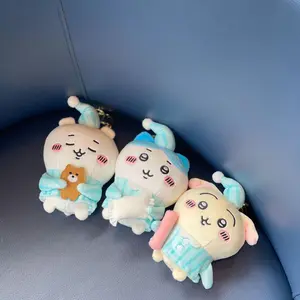 Chiikawa Sleepwear Series Plush Keychain Cute Hachiware Usagi Plush Doll Toy Couple Backpack Pendant Kawaii Gift for Girls Kids