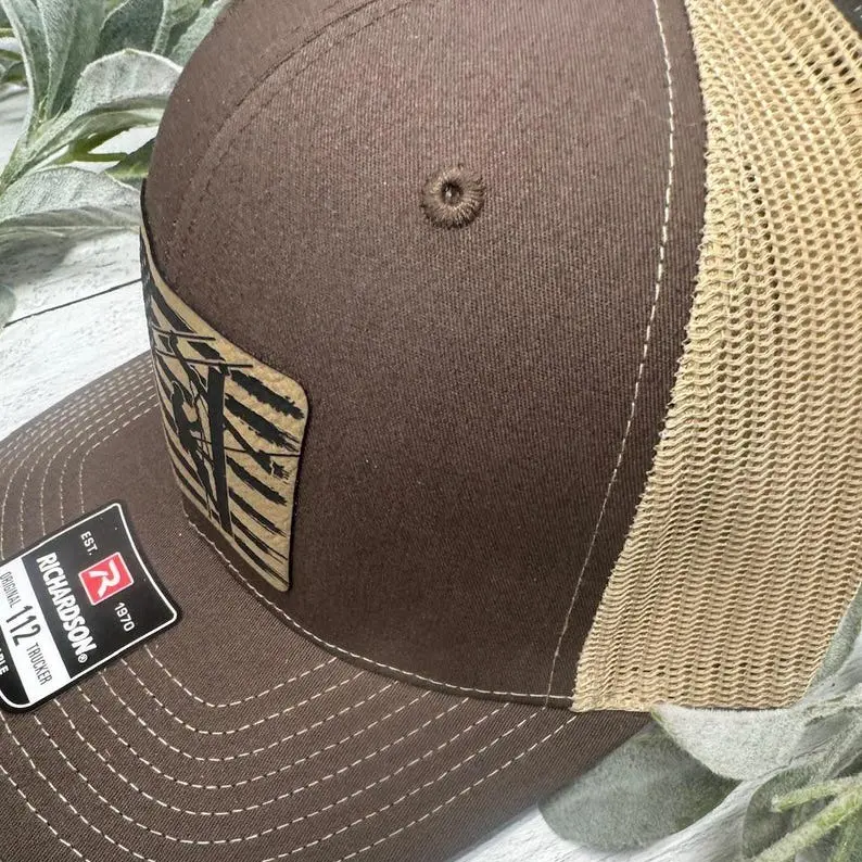 Richardson Lineman Flag Patch Hat - Lineman Gift - American Lineman