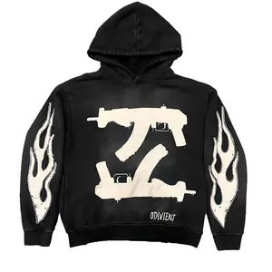 Harajuku Gothic Hoodie Vintage 2000s Y2K Oversized Letter Print Pullover for Men & Women Unisex Bold Fashion Durable Stitching Soft Fabric