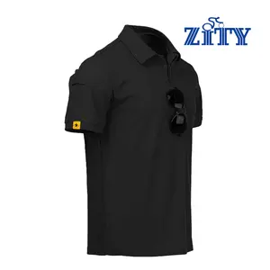 ZITY Mens Polo Shirt Short Sleeve Sports Tactical T-Shirt Athletic Golf Polos Daily Casual Stylish Collared Shirts for Men