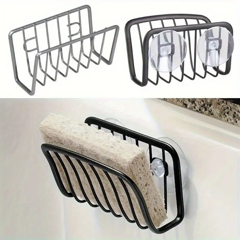 1PC Household Metal No-punch Sink Shelving Kitchen Sink Drain Stand Sink Sponge Holder Drain Storage Shelf Sink Sponge Rack
