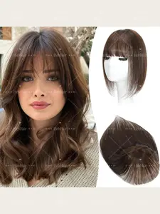 Real Human Hair Toppers for Women, Clip-In No Bangs Topper, Hairline Topper, 8x12cm Straight Wiglets, Volume Addition, Thinning Hair Cover-Up
