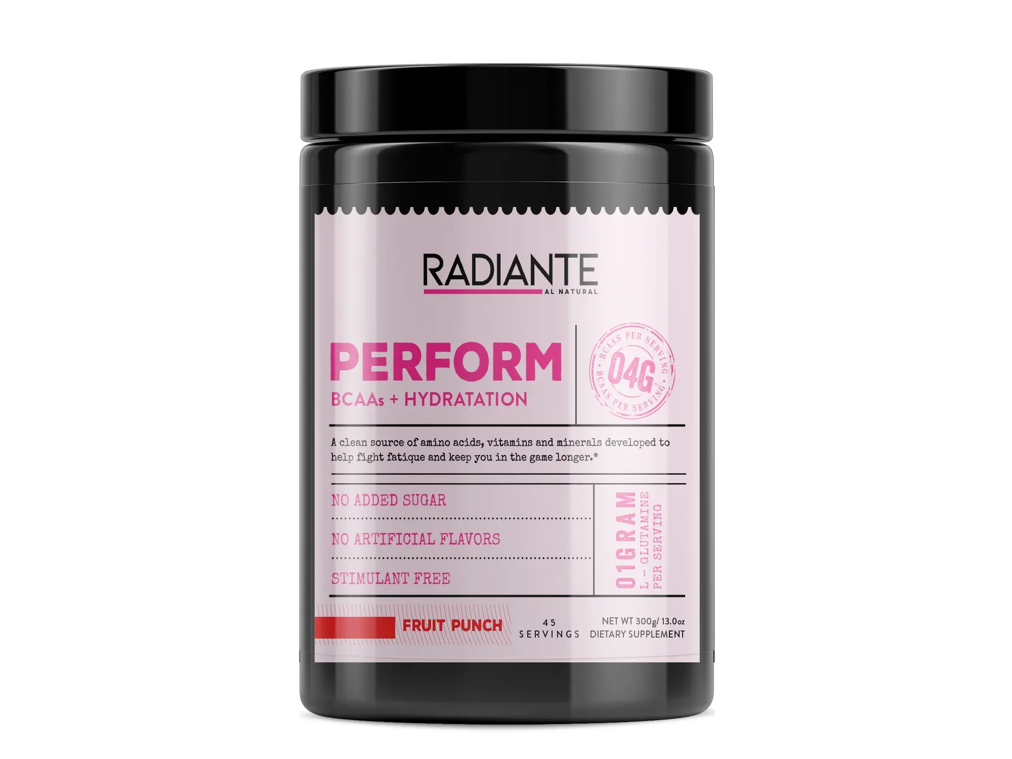 Radianté Perform BCAAs + Hydration for Women Plant-Based Formula with Leucine Isoleucine Valine for Muscle Repair & Recovery Watermelon & Fruit Punch Flavors USA Made