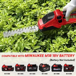 Cordless Hedge Trimmer for M18 Battery (Battery Not Included), 2200 RPM Cordless Mini Grass Trimmer, 2-in-1 Handheld Electric Hedge Trimmer/Grass Trimmer, Suitable for Gardening, Lawn, and Yard Shrub Pruning