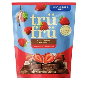 Tru Fru Strawberries in White & Milk Chocolate, Frozen, 24 oz.