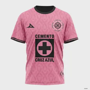 Customized Cruz Azul Pink Home T-Shirt - LIGA MX Soccer Gift from Mexico