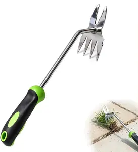 【Father's day gift ideas 】Manual Weeding Tool, Stainless Steel Root Remover, Ergonomic Non-Slip Handle, Garden Lawn Yard Hand Weed Puller, Deep Root Handheld Weeder outdoorfun