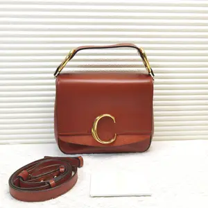 Pre-owned Calfskin Crossbody Bags Chloe C Flap Bag Leather Small
