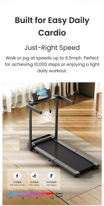WalkingPad  MX10 Vertical Fold Treadmill | Upright Storage & 6.5MPH