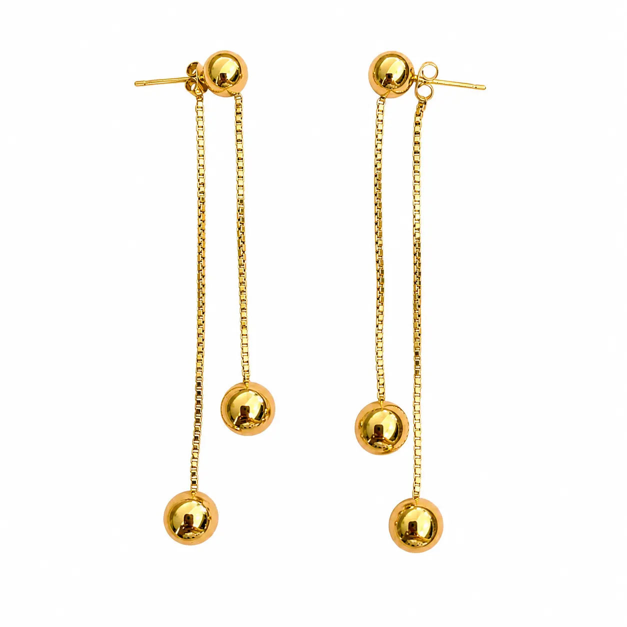Adrianne Convertible Double Ball Drop Earrings
