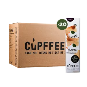 Cupffee Business Box – Bulk Edible Coffee Cups for Cafés, Restaurants & Events