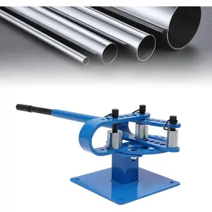 7 Dies Compact Metal Bender, 1''-3'' Manual Tube Bender, Bench Flat Bar Rod Bending Brake Bender, For Construction, Machinery Manufacturing Garage Repair Shop Etc
