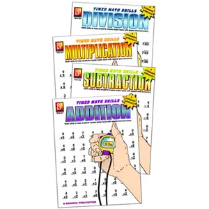 Remedia Publications  Timed Math Drills Set Of All 4 Books