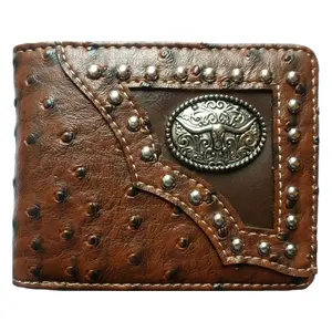 3-Piece Western Wallet Set – Longhorn & Star Designs for Men