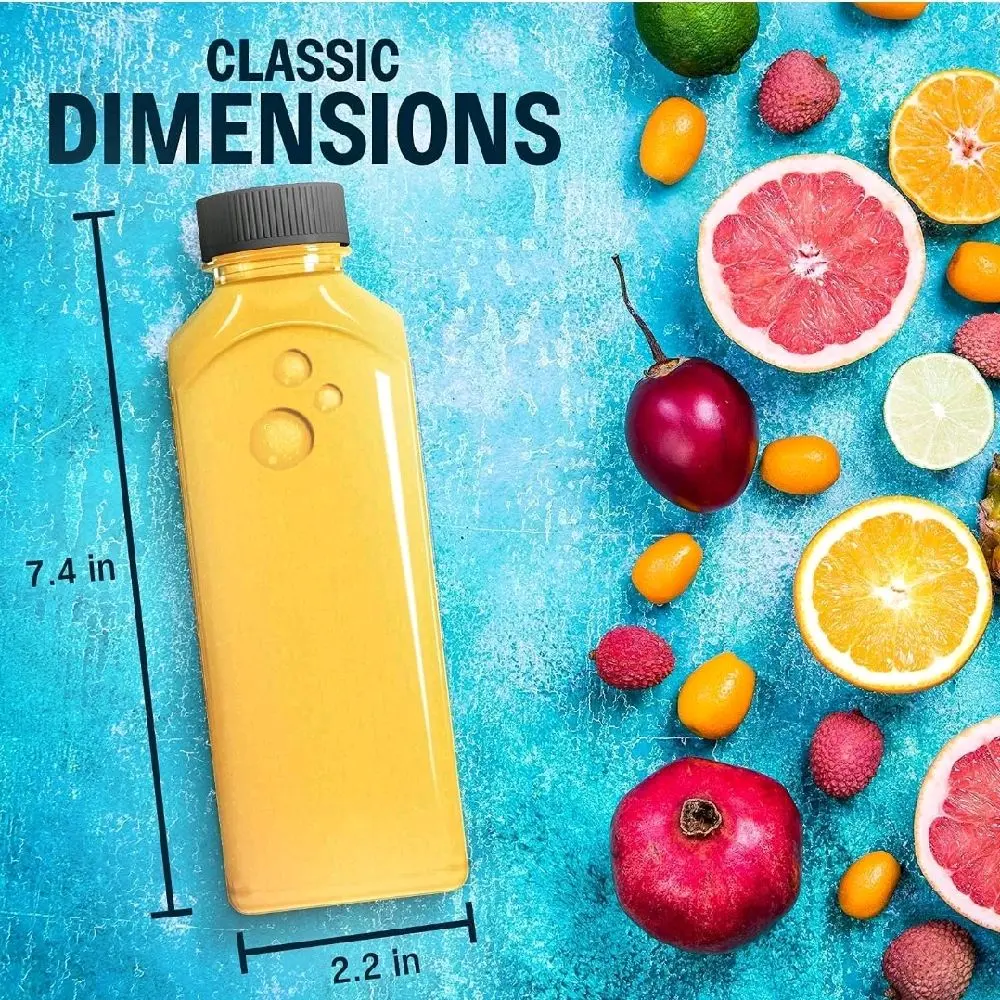 Classic Dimensions Reusable Plastic Bottle with Lid 7.4in x 2.2in Classic Size for Everyday Use