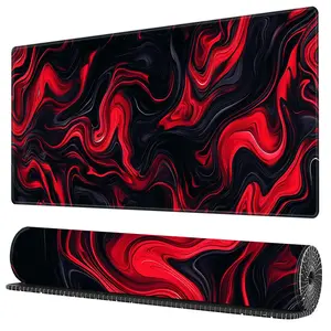 BHJLAXR Abstract Fluid Pattern Mouse Pad, 1 Count Rectangle Gaming Mouse Pad, Office Desk Keyboard Mat for Home Game Room, Gaming Desk Accessory