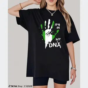 Nigeria DNA Graphic Tee – 100% Cotton Proud Nigerian Flag Shirt