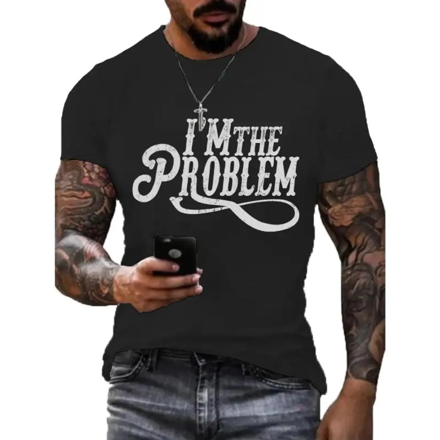 Western Inspired Moisture Wicking Cotton T Shirt for Men Featuring Country Music Graphic Design and Classic Round Neck Suitable for Daily Wear Exercise and Vacation