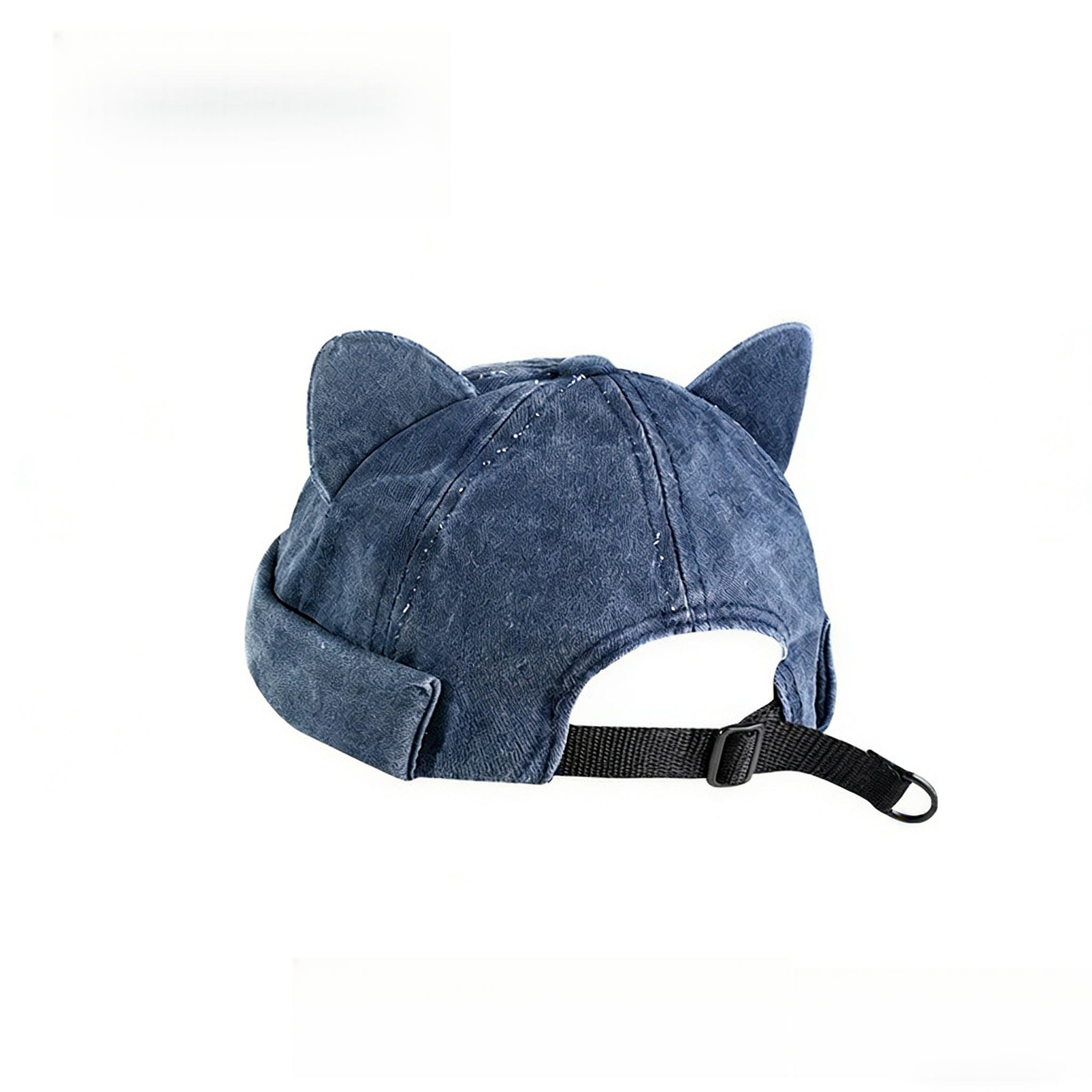 Vintage washed and distressed beanie hat, adjustable skullcap, hipster summer sun hat suitable for daily commuting