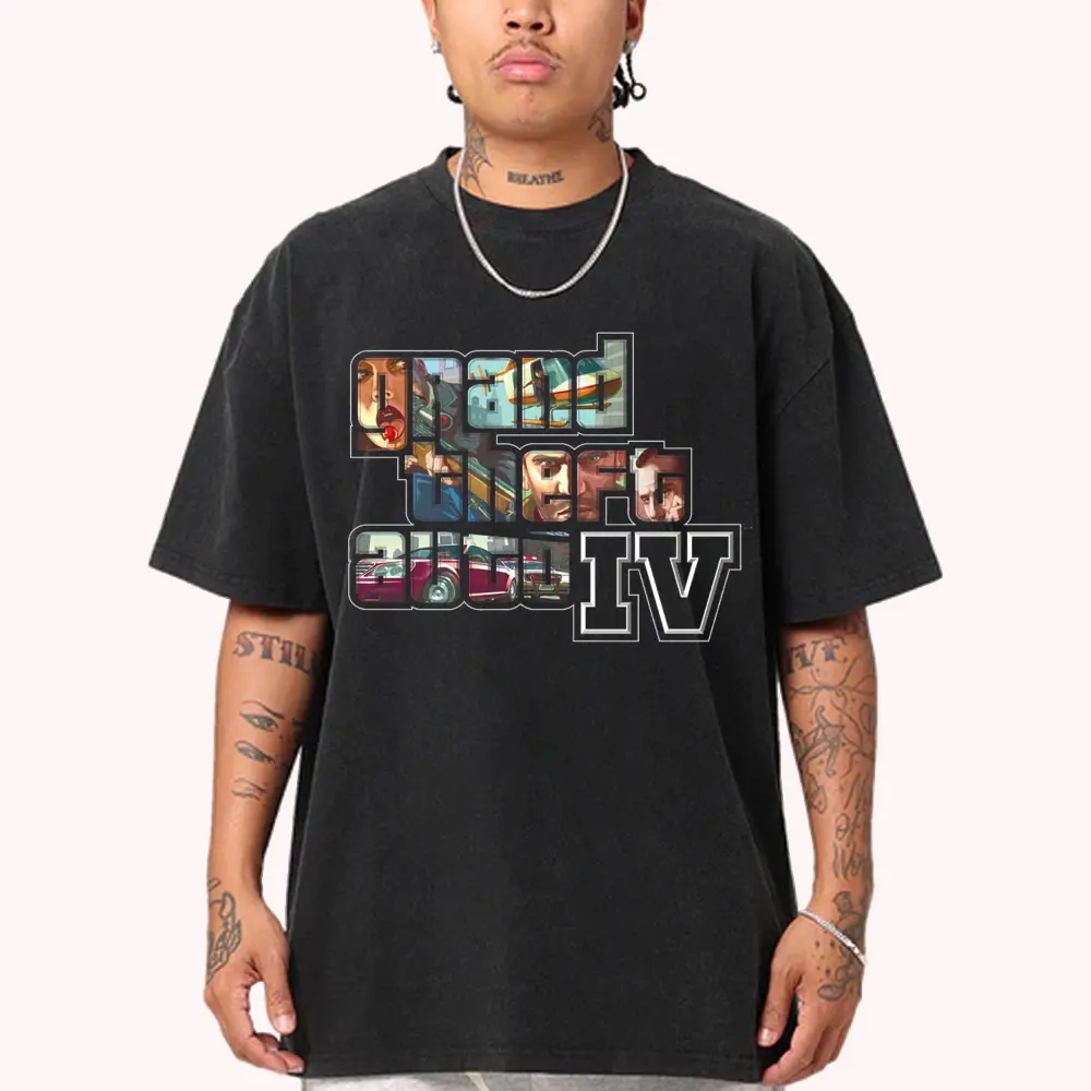 Grand Theft Auto San Andreas Shirt CJ Character Vintage Style Gaming Concert Tee HY4098