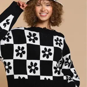 POL Cozy Daisy Winter Sweater